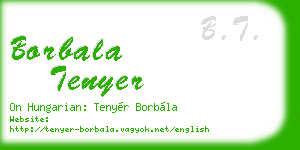 borbala tenyer business card