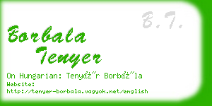 borbala tenyer business card